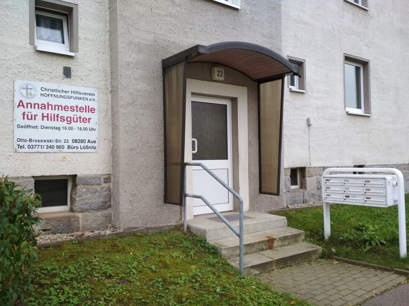 Hilfsgüterannahmestelle in Aue