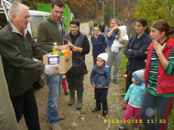 Verteilung von Lebensmitteln in Rumänien